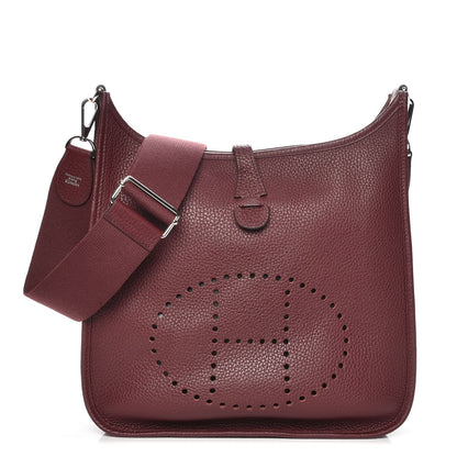 Hermes Taurillon Clemence Evelyne III PM Bordeaux 1 of 8