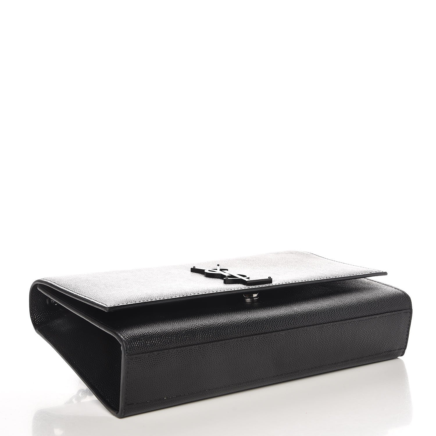 Saint Laurent Grain De Poudre Medium Classic Monogram Kate Satchel Black 4 of 7