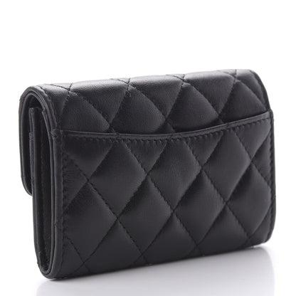Chanel Lambskin Quilted Flap Card Holder Black 3 of 11