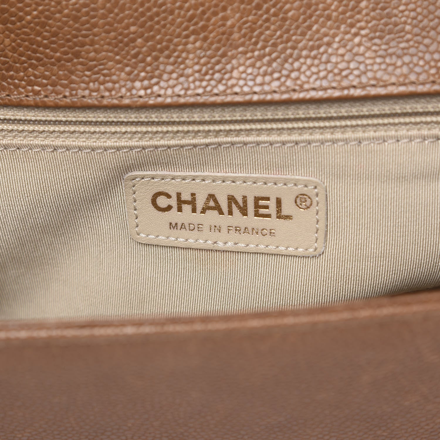 Chanel Caviar Quilted New Medium Boy Flap Light Brown 6 of 15
