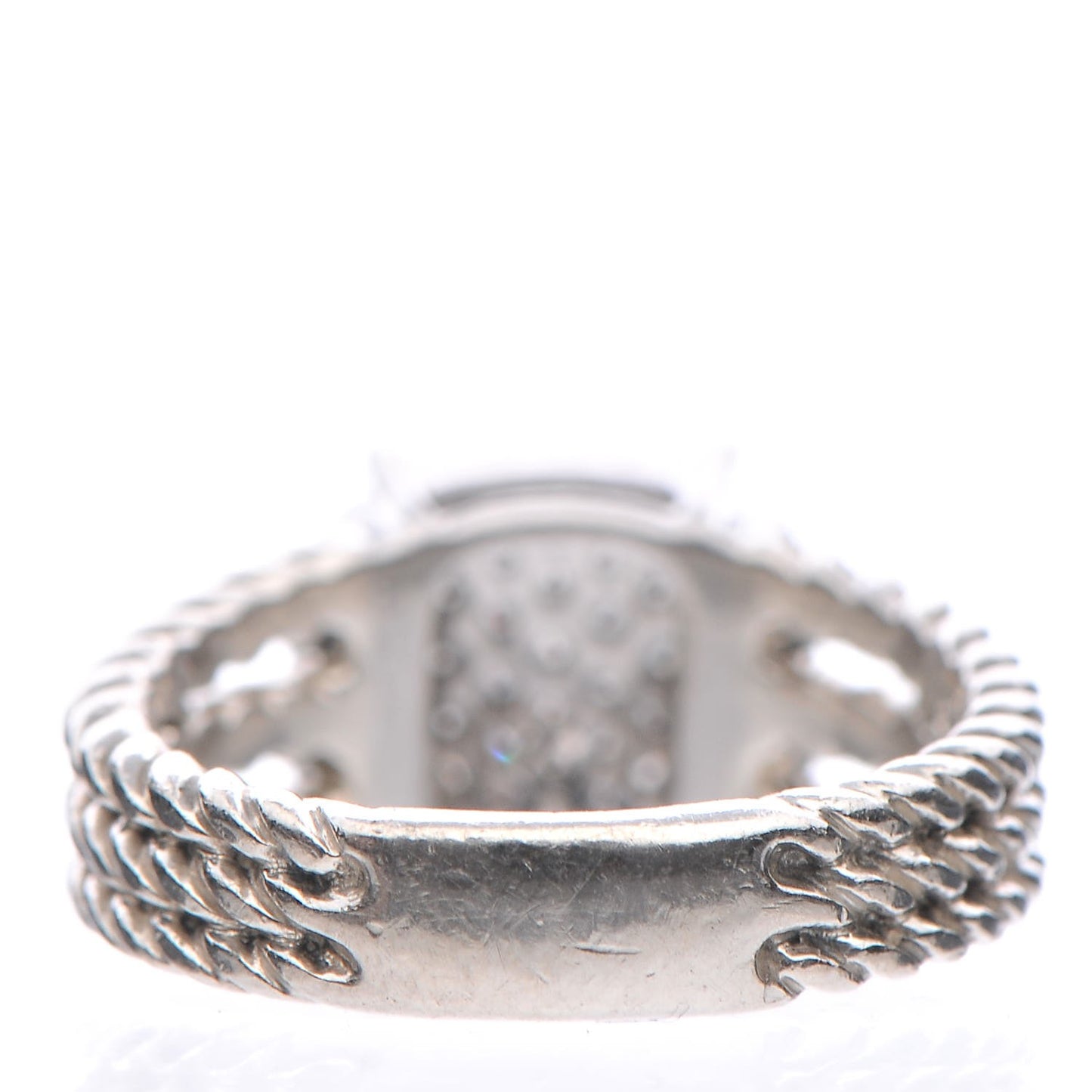 Sterling Silver Diamond 10mm Petite Wheaton Ring 52 6