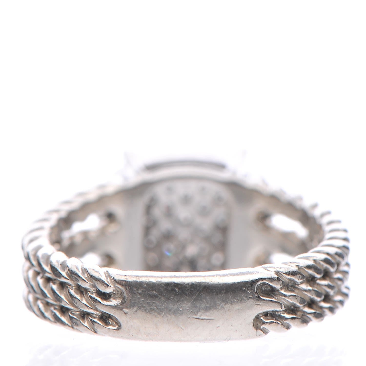 David Yurman Sterling Silver Diamond 10mm Petite Wheaton Ring 52 6 4 of 6