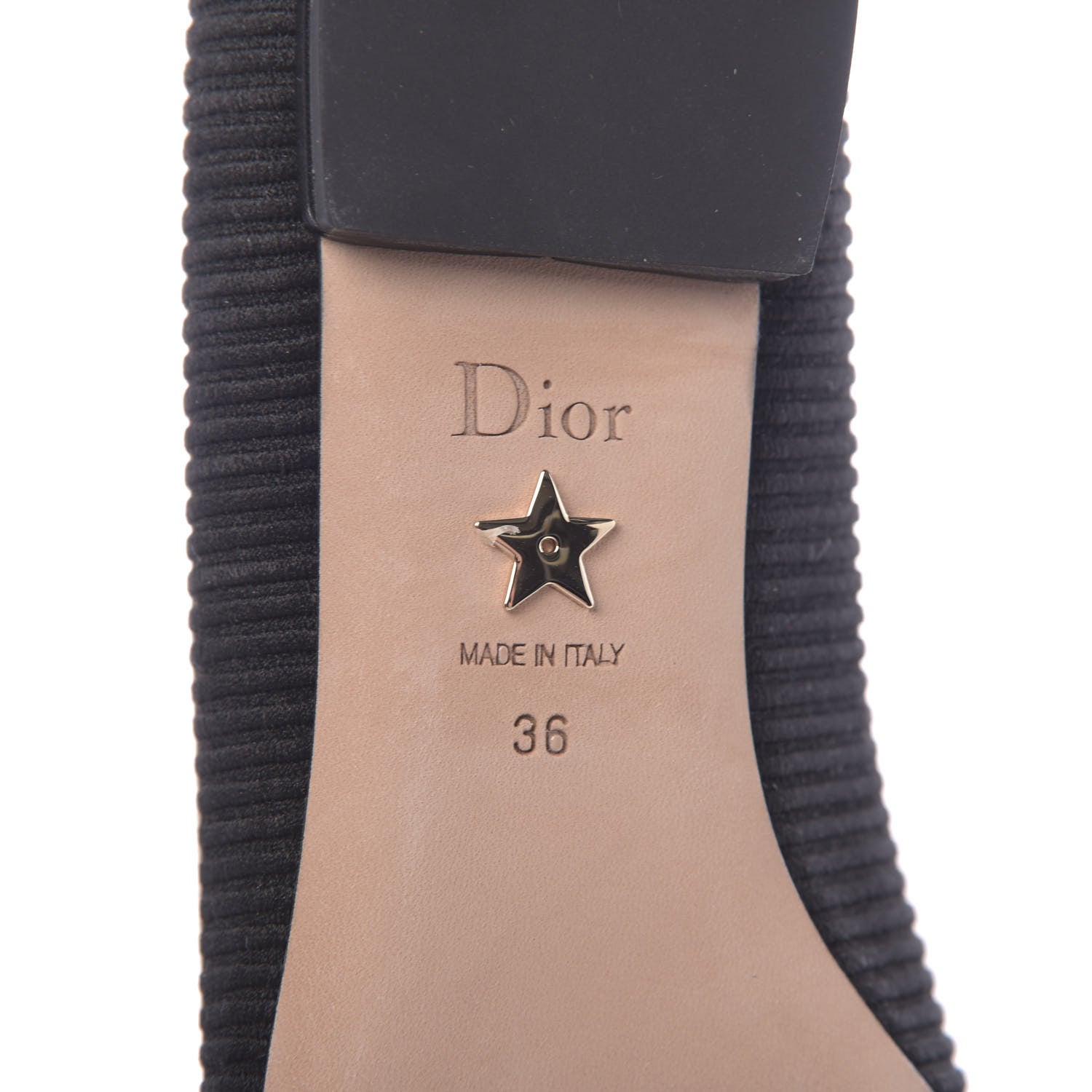 Christian Dior Fabric Ribbon Embroidered J'Adior Ballet Flats 36 Black 8 of 9