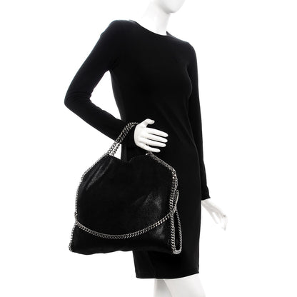 Stella McCartney Shaggy Deer Falabella Fold Over Tote Black 2 of 8