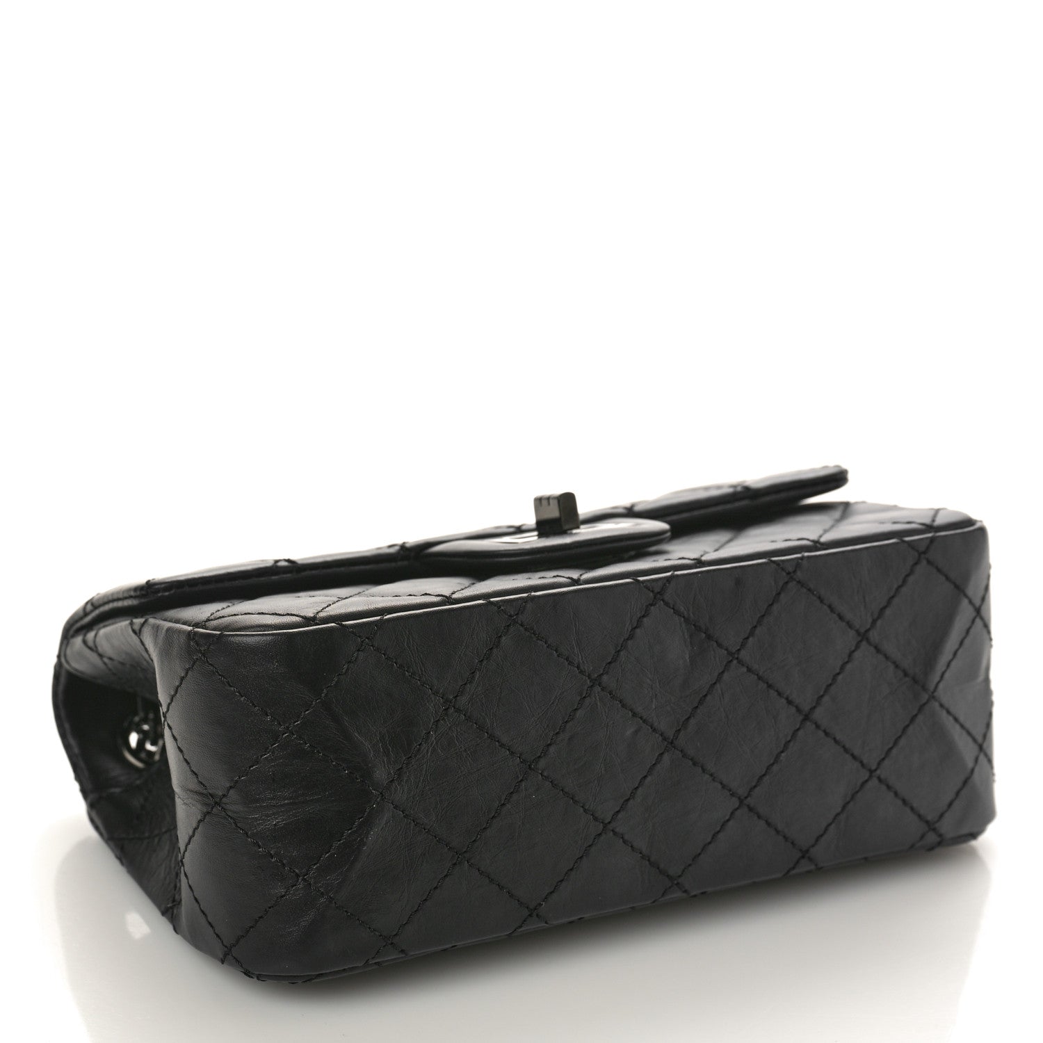Chanel Aged Calfskin Quilted 2.55 Reissue Mini Flap So Black 4 of 9