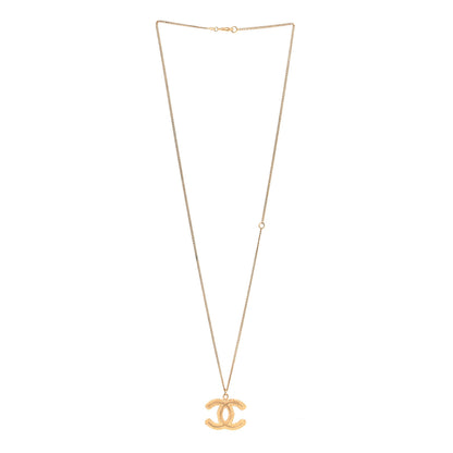 Chanel CC Necklace Matte Gold 3 of 7