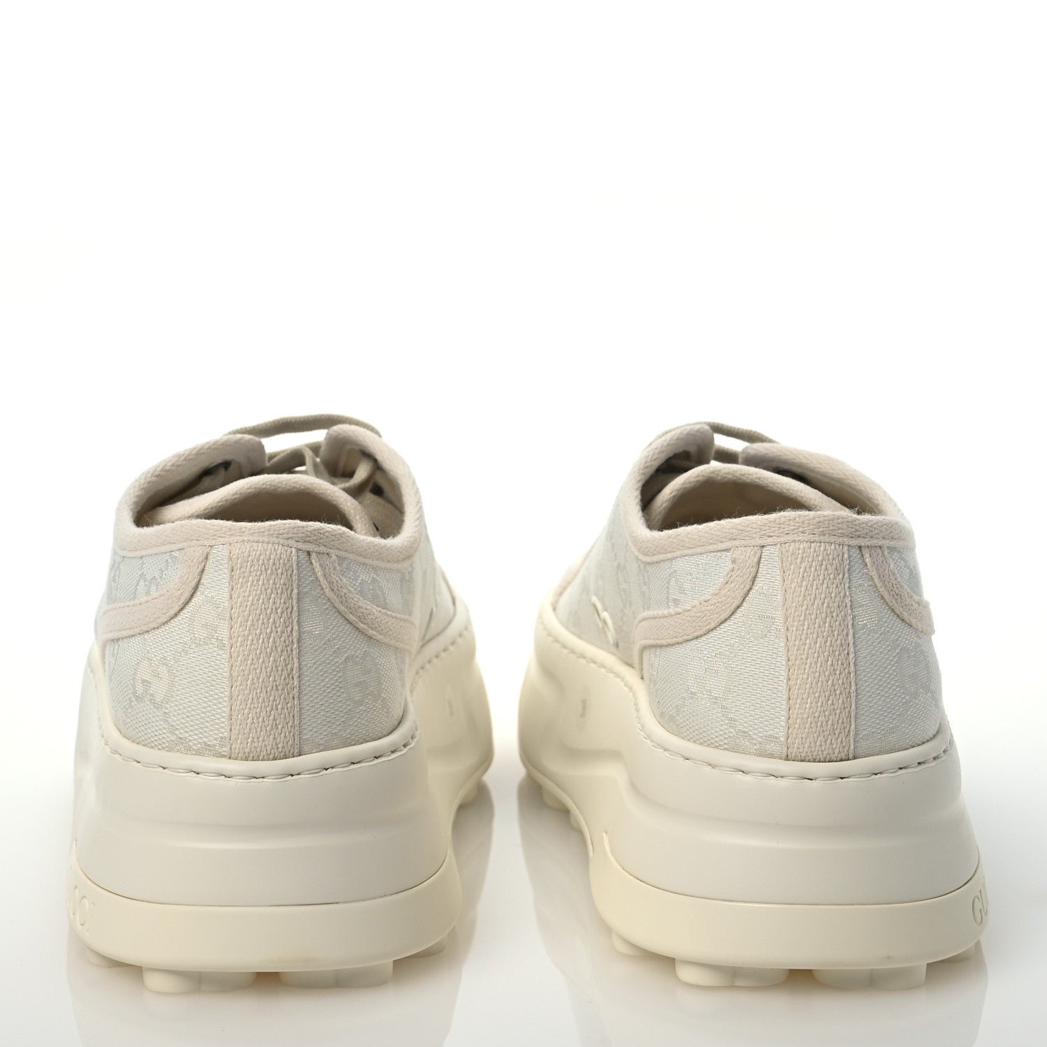 Gucci GG Monogram Womens 1977 Tennis Platform 52mm Sneakers 39 Great White Mystic White 5 of 9
