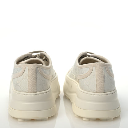 Gucci GG Monogram Womens 1977 Tennis Platform 52mm Sneakers 39 Great White Mystic White 5 of 9