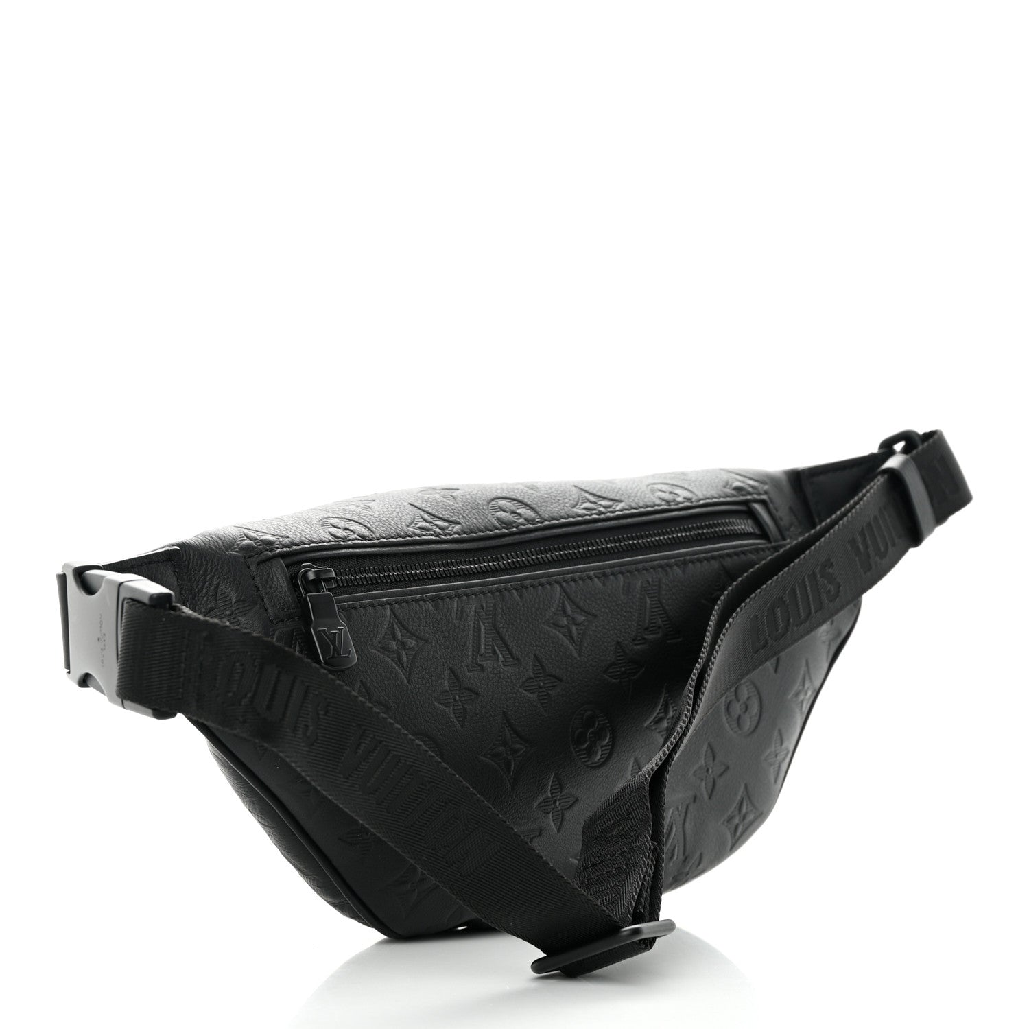 Louis Vuitton Calfskin Monogram Shadow Discovery Bumbag Black 3 of 11