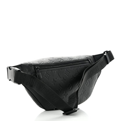 Louis Vuitton Calfskin Monogram Shadow Discovery Bumbag Black 3 of 11