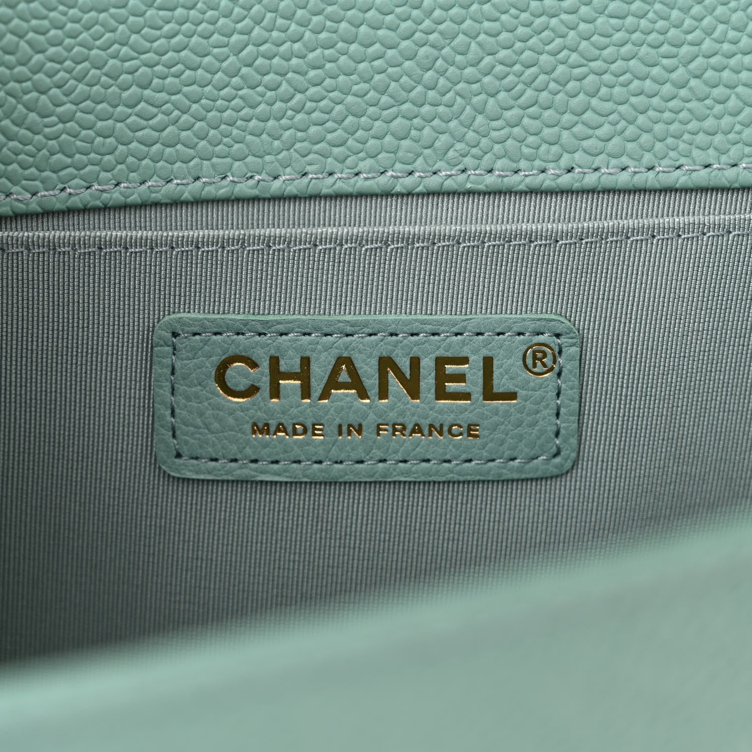 Chanel Caviar Quilted Medium Boy Flap Light Blue 6 of 10