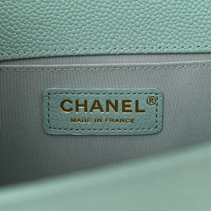 Chanel Caviar Quilted Medium Boy Flap Light Blue 6 of 10