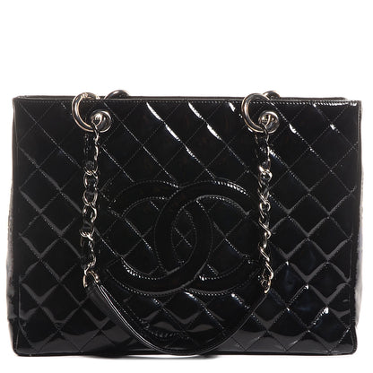 Chanel Patent Grand Shopping Tote GST Black 1 of 8