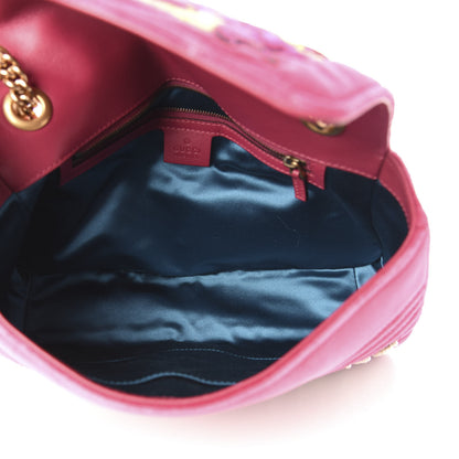 Gucci Velvet Matelasse Blind for Love Embroidered Medium GG Marmont Shoulder Bag Light Raspberry Rose Multicolor 5 of 11