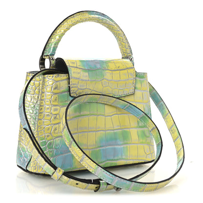 Louis Vuitton Crocodile Mini Capucines  Yellow Blue 4 of 11