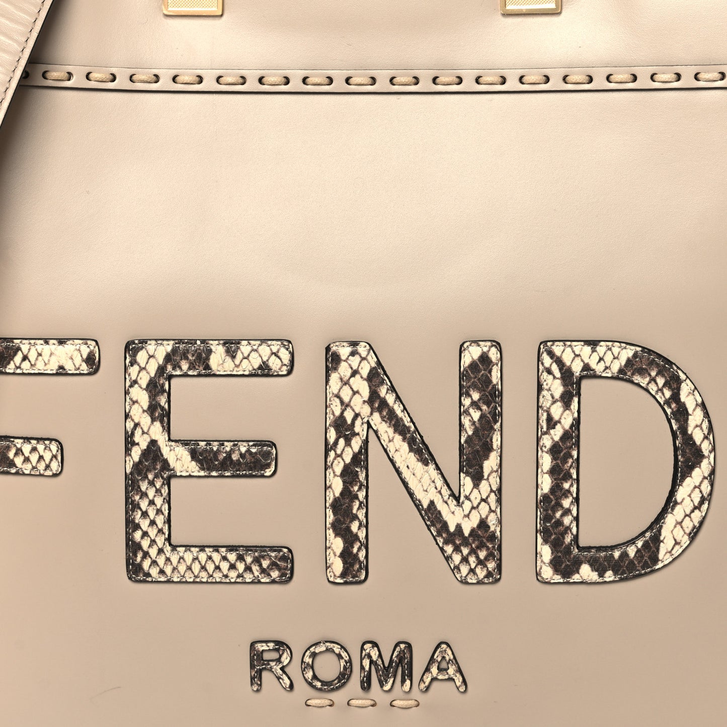 Vitello King Plexiglass Elaphe Python Print Logo Medium Fendi Sunshine Shopper Tote Nuvola Daisy Roccia