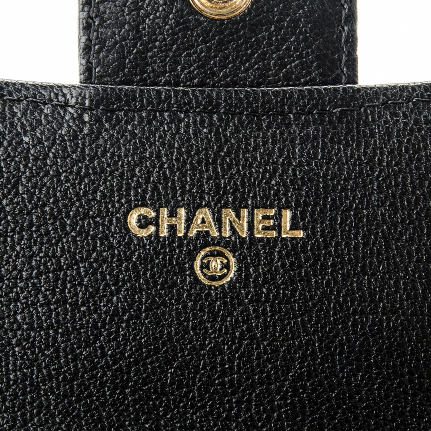 Chanel Patent Goatskin Quilted Small CC Eyelet Wallet On Chain WOC Black 6 of 9