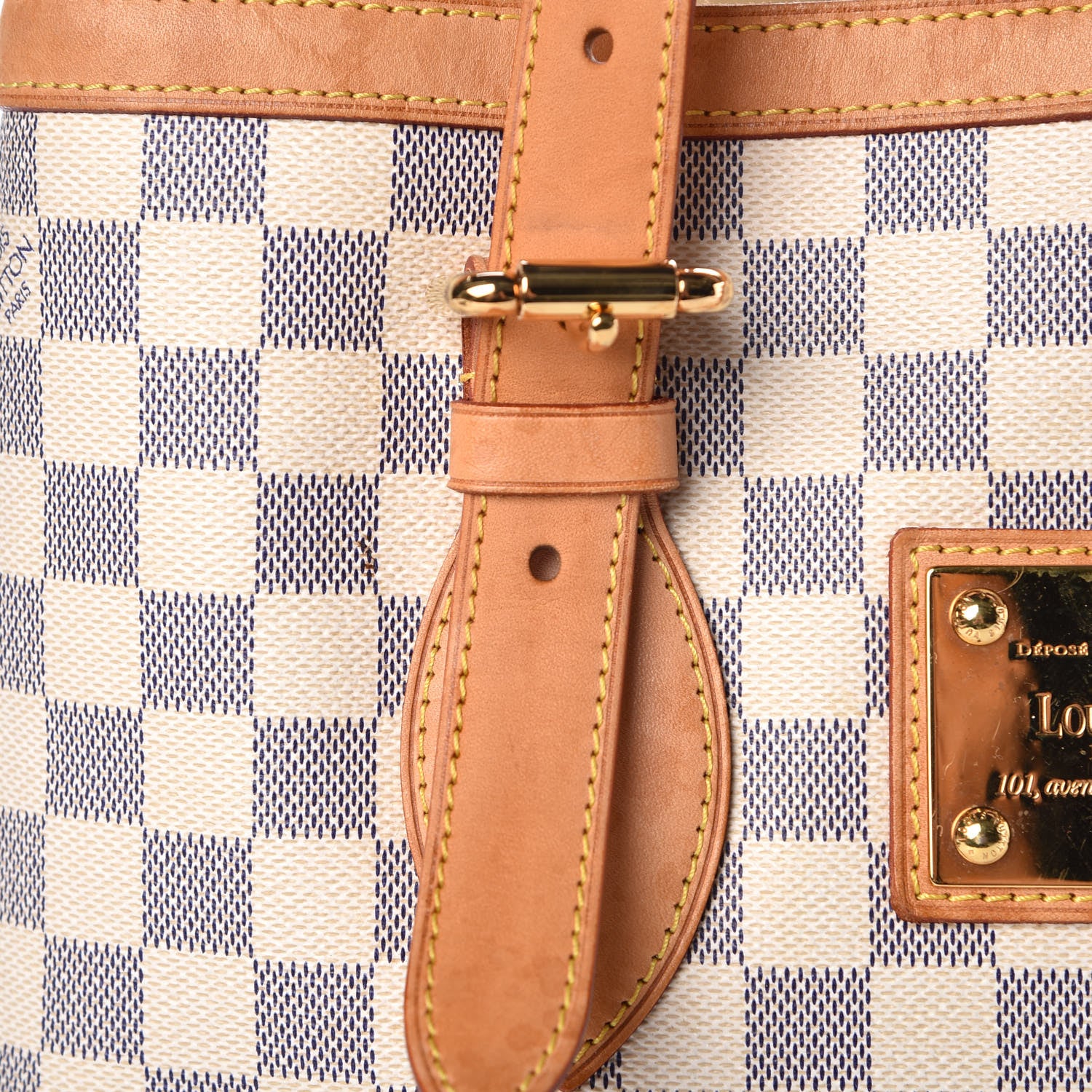 Louis Vuitton Damier Azur Hampstead MM 12 of 27