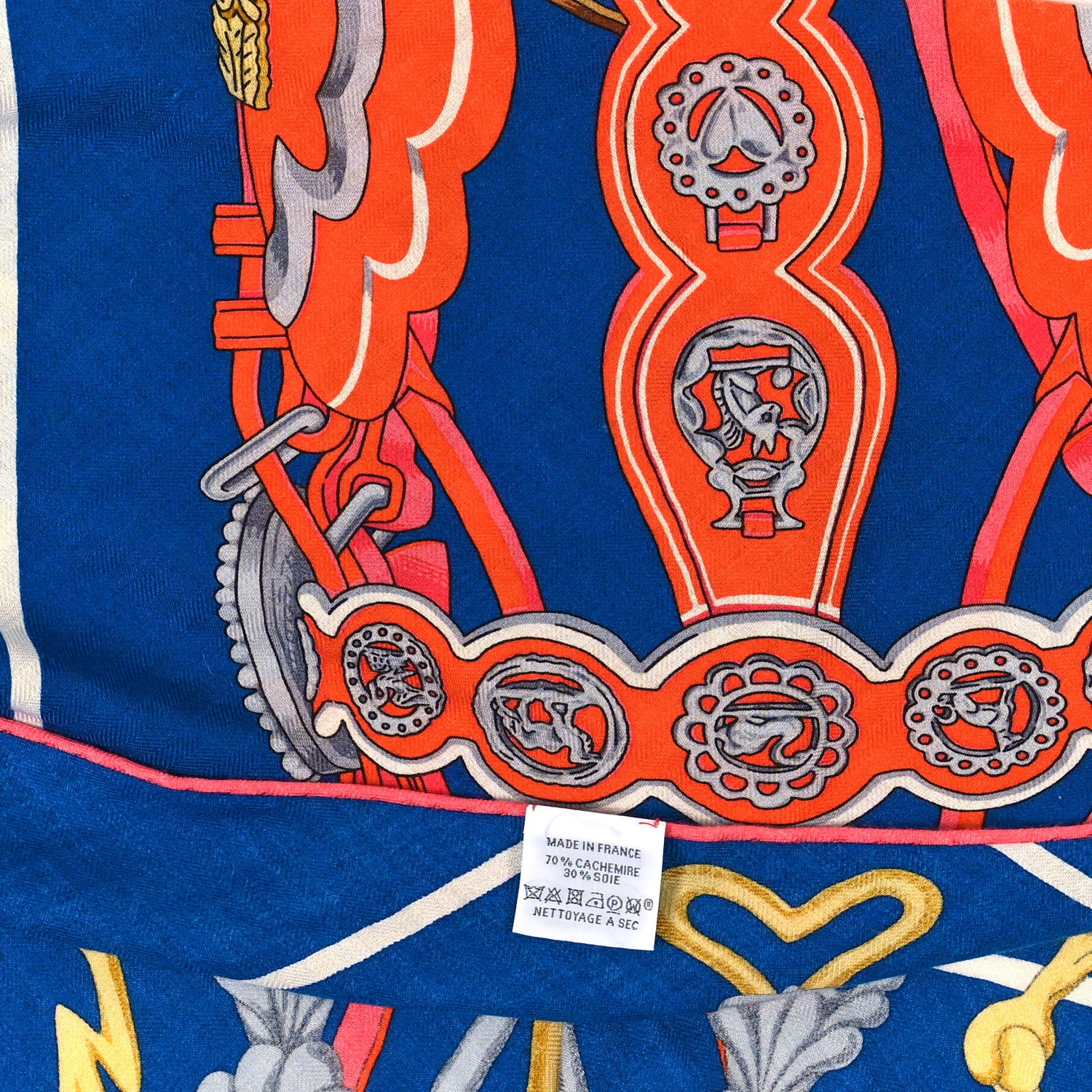 Hermes Cashmere Silk Brides Et Destin Triangle Scarf 3 of 3