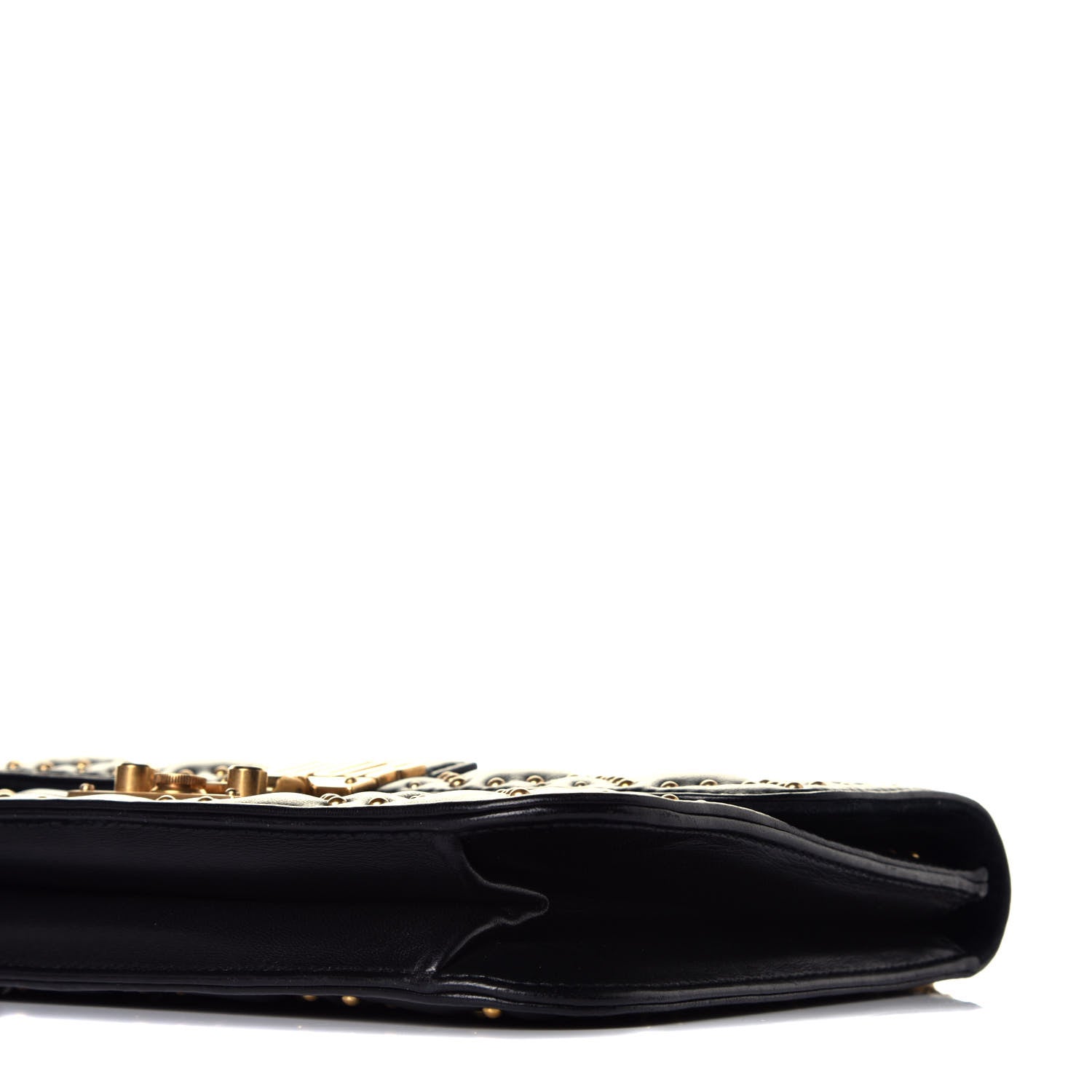 Christian Dior Lambskin Cannage Studded Large Dioraddict Flap Bag Black 8 of 8