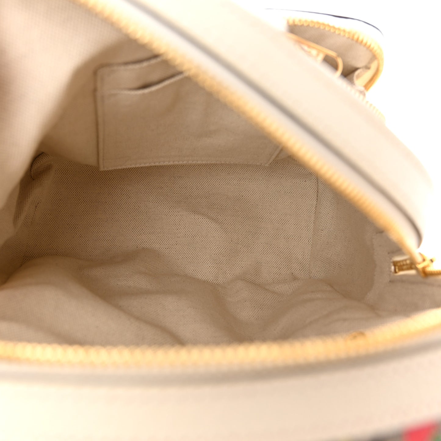 GG Supreme Monogram Flora Web Small Ophidia Day Backpack White