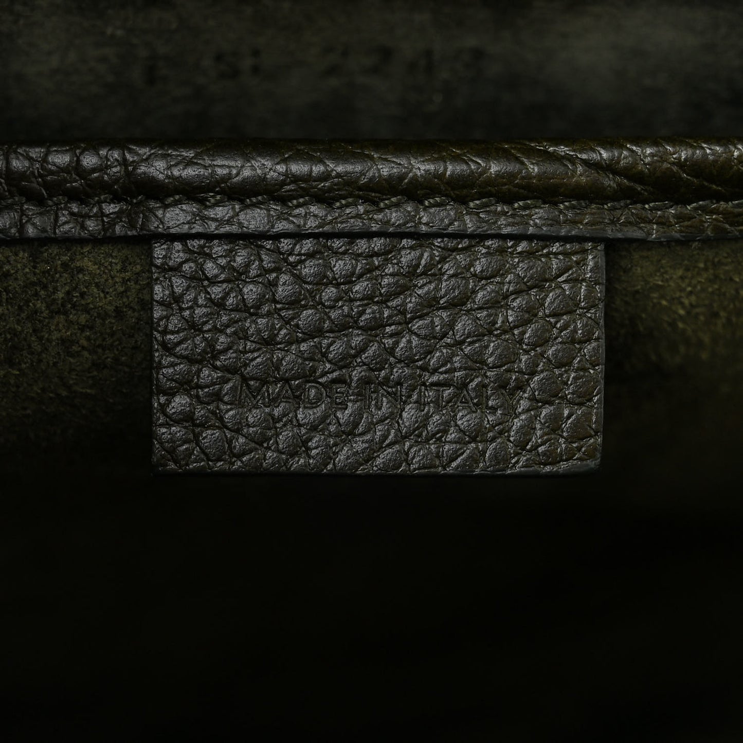 Drummed Calfskin Nano Luggage Khaki