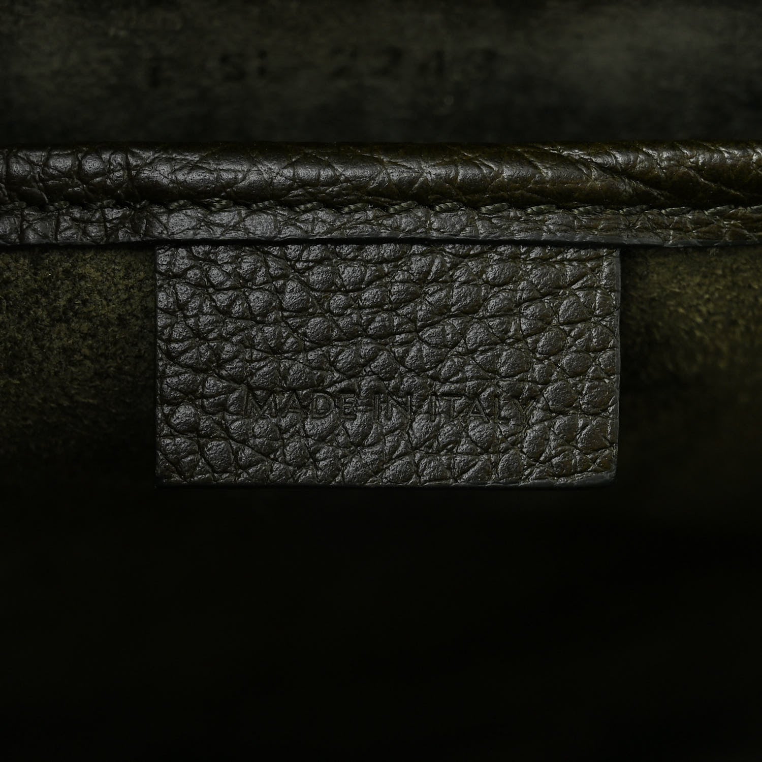 Celine Drummed Calfskin Nano Luggage Khaki 7 of 12