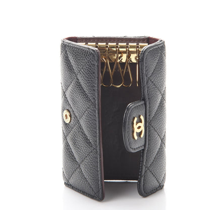Chanel Caviar Quilted 6 Key Holder Black 5 of 9