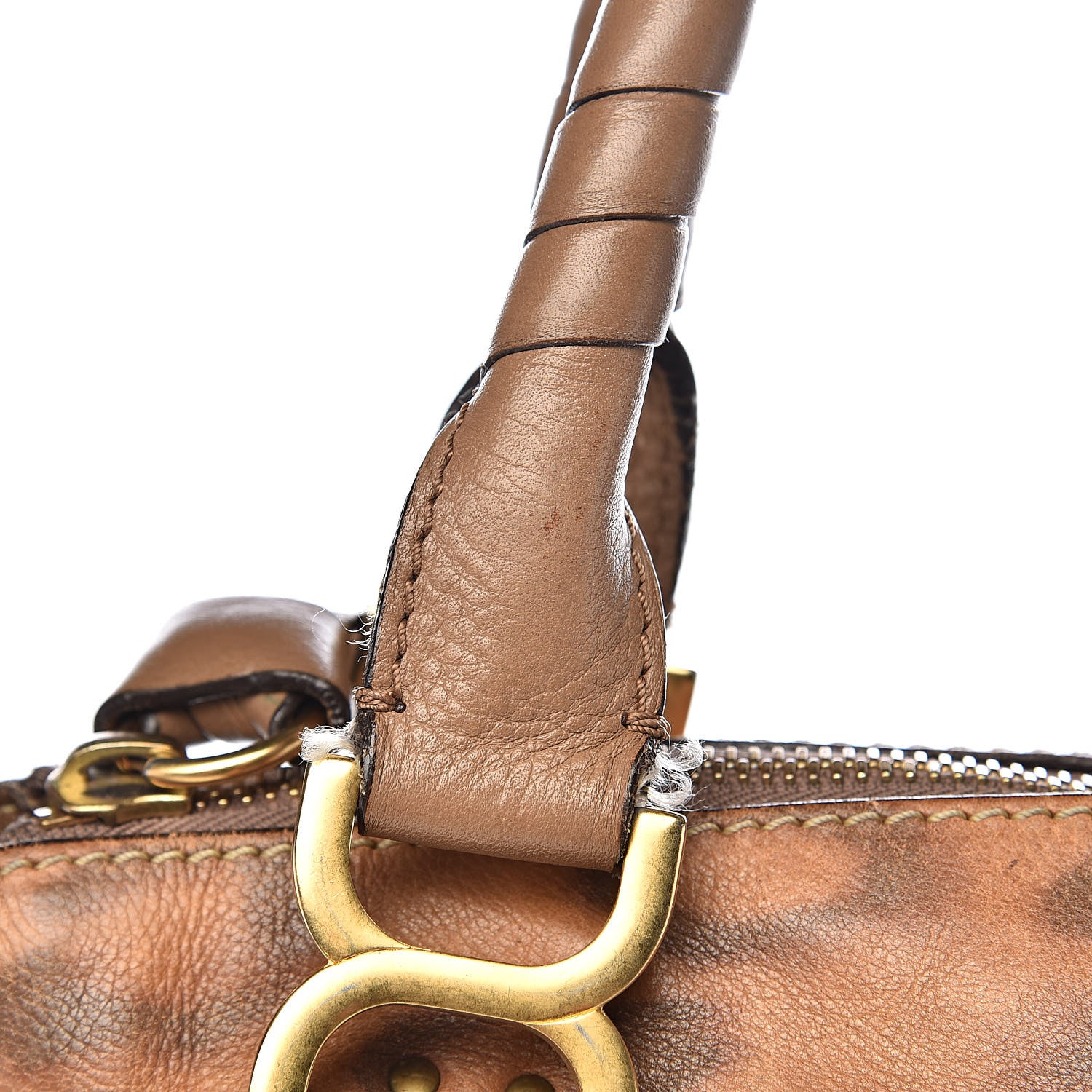 Chloe Calfskin Leopard Print Medium Marcie Satchel Brown 16 of 17