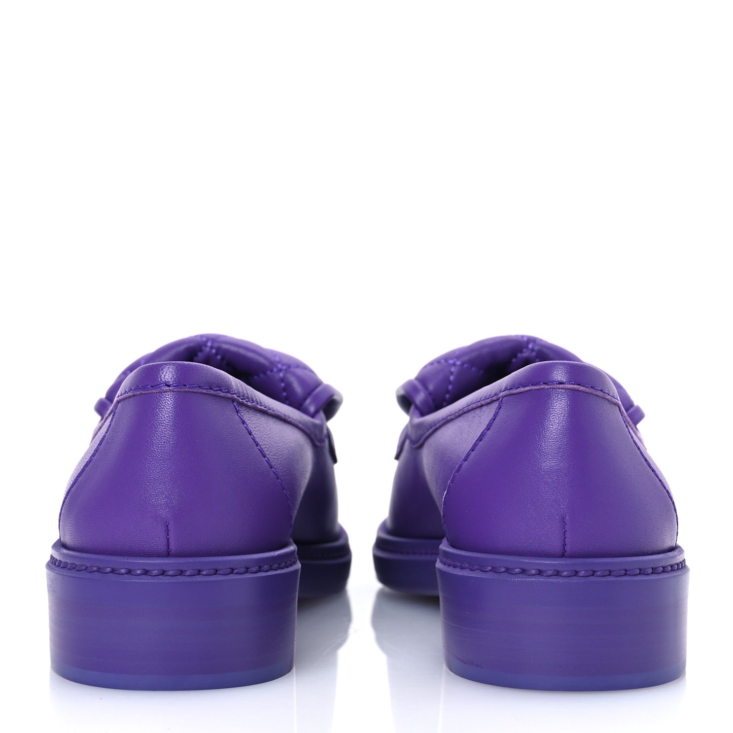 Lambskin Quilted CC Turnlock Loafers 37 Purple