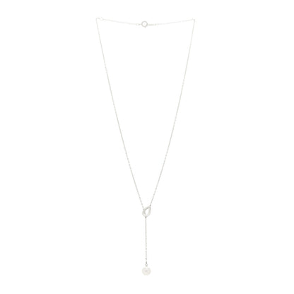 Mikimoto Silver Akoya Cultured Pearl 9mm Lariat Necklace 3 of 7