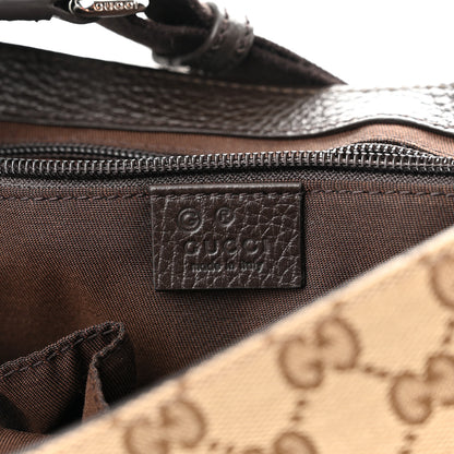 Gucci Monogram Flap Messenger Bag Beige Dark Brown 6 of 10