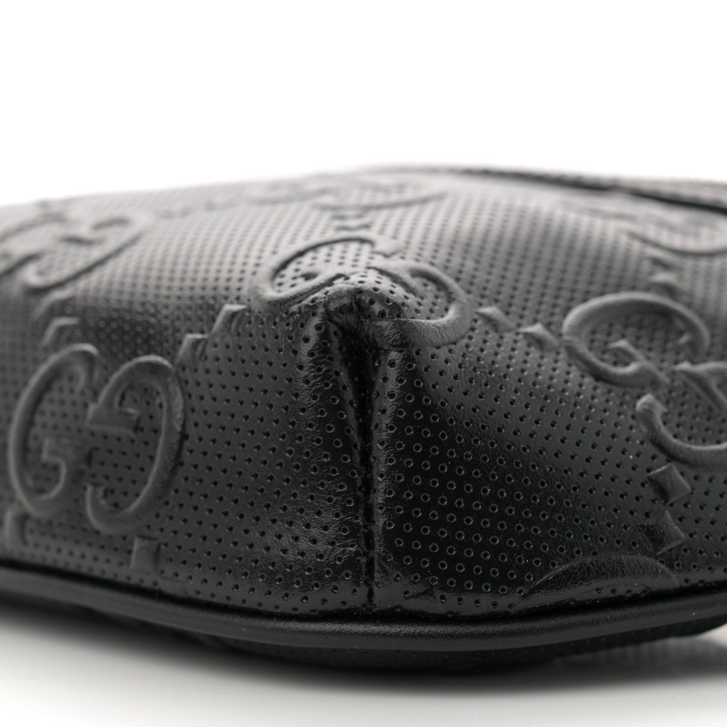 Gucci Calfskin GG Tennis Embossed Belt Bag Black 10 of 10
