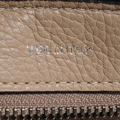 Celine Drummed Calfskin and Suede Large Trapeze Dune 7 of 10