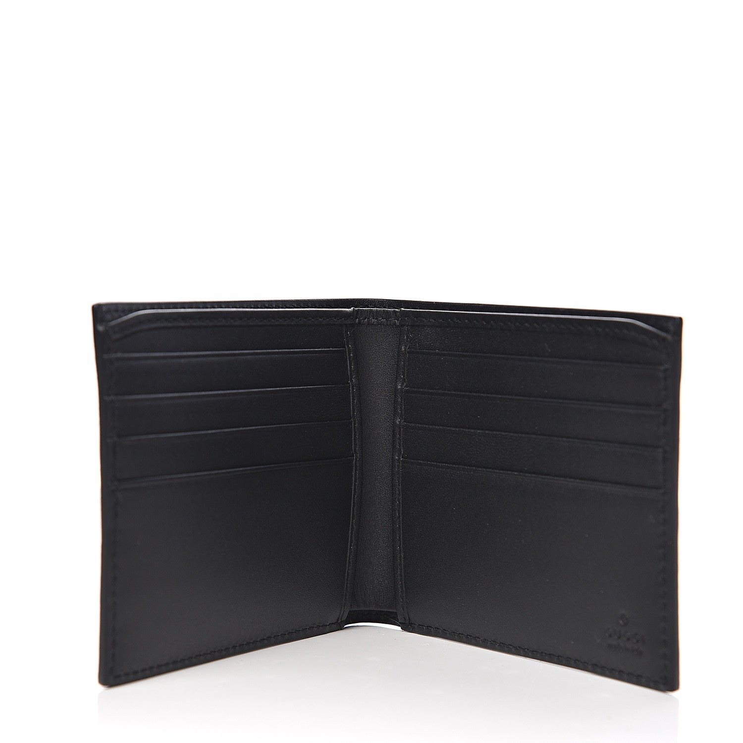 Gucci Calfskin Square G Space Print Bi-Fold Wallet Black 4 of 7