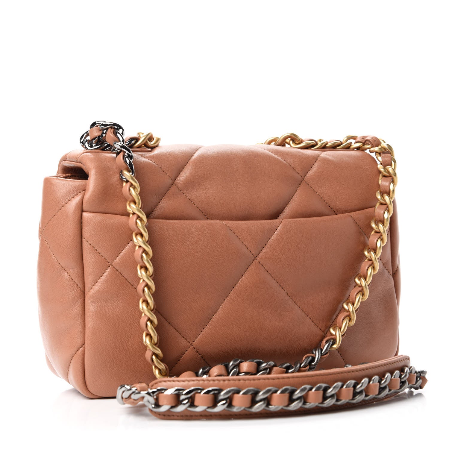Chanel Lambskin Quilted Medium Chanel 19 Flap Brown 3 of 11