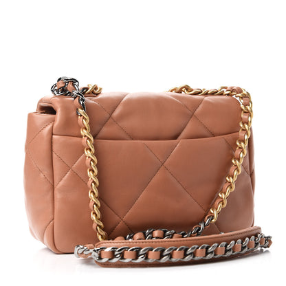 Chanel Lambskin Quilted Medium Chanel 19 Flap Brown 3 of 11
