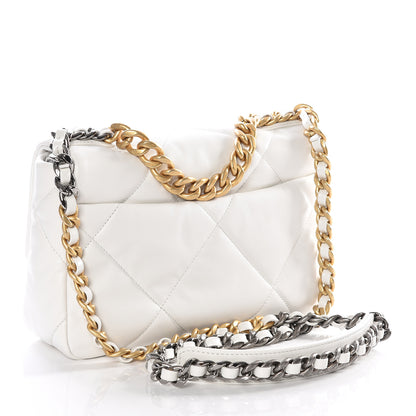 Chanel Lambskin Quilted Medium 19 Flap White 2 of 10