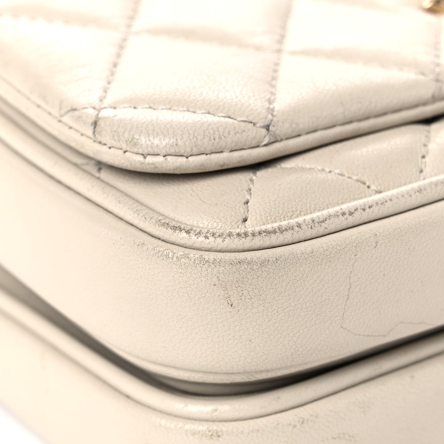 Lambskin Quilted Mini Citizen Chic Flap Ivory Ivory