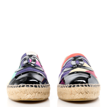 Chanel Fabric Patent CC Espadrilles 40 Multicolor Black 2 of 10