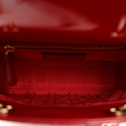 Christian Dior Patent Cannage Mini Lady Dior Red 4 of 8