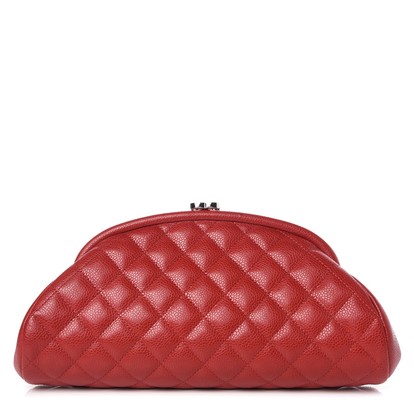 Caviar Quilted Timeless Clutch Red
