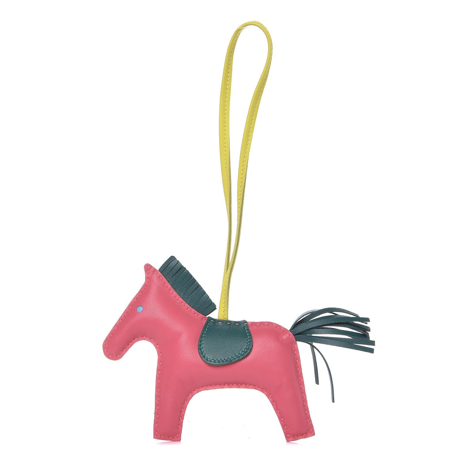 Milo Lambskin Grigri Rodeo Horse Bag Charm MM Rose Azalee Malachite Lime Celeste