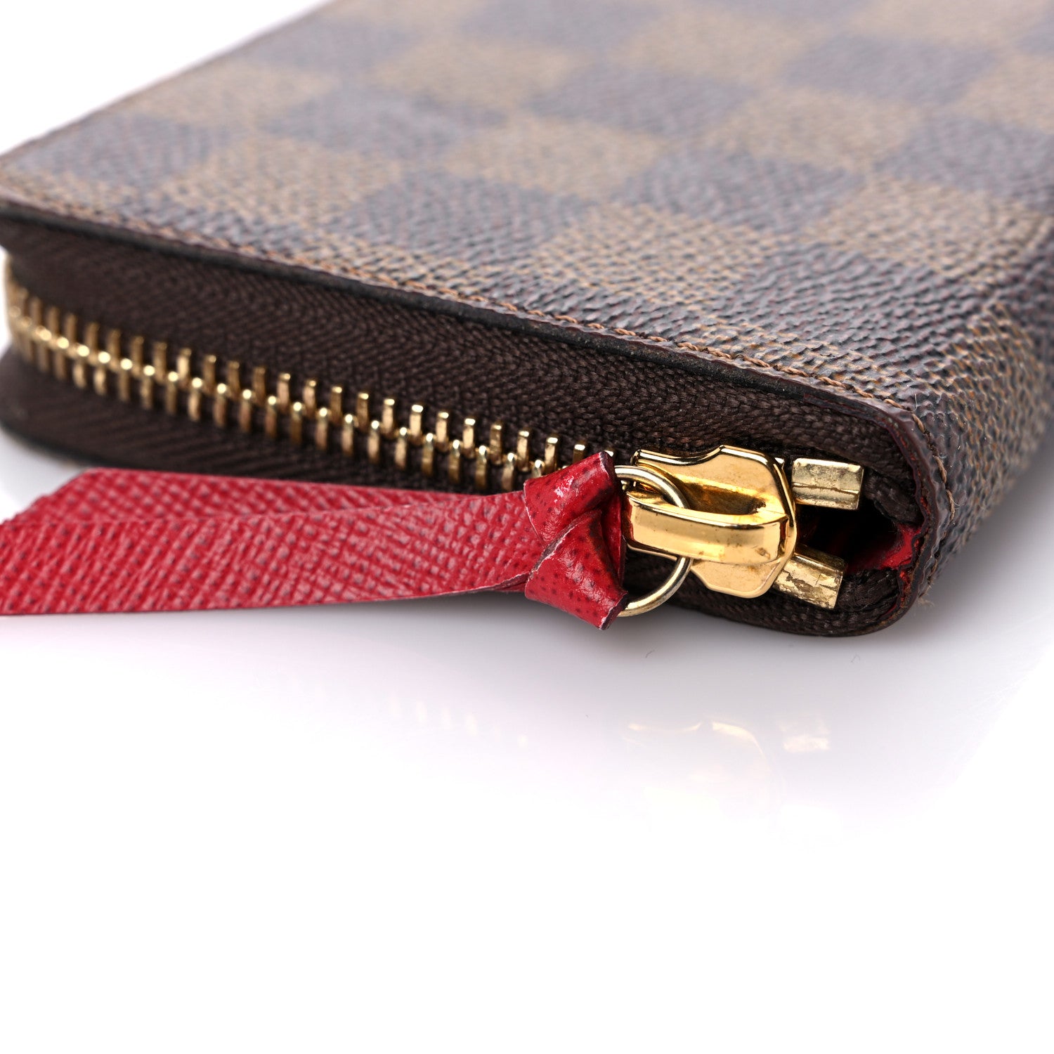 Louis Vuitton Damier Ebene Clemence Wallet Cherry 7 of 19