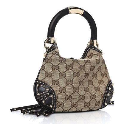 Gucci Monogram Mini Indy Top Handle Bag Dark Brown 3 of 9
