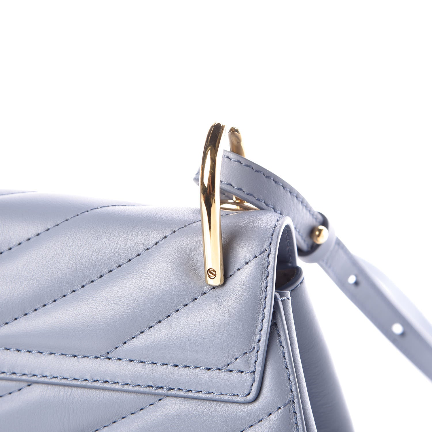 Chloe Calfskin Quilted Mini Drew Bijou Shoulder Bag Washed Blue 9 of 10