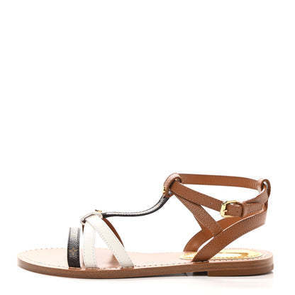 Louis Vuitton Monogram Explorer Flat Sandals 36 Cognac Brown 1 of 7