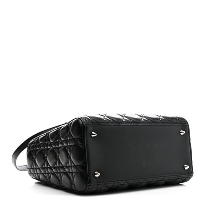 Christian Dior Lambskin Cannage Medium Lady Dior Black 7 of 25