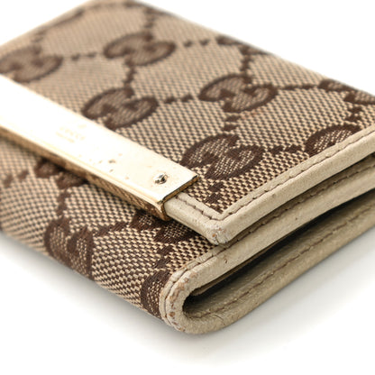 Gucci Monogram Textured Calfskin Metal Bar 6 Key Holder Case Beige Ebony Off White 10 of 14