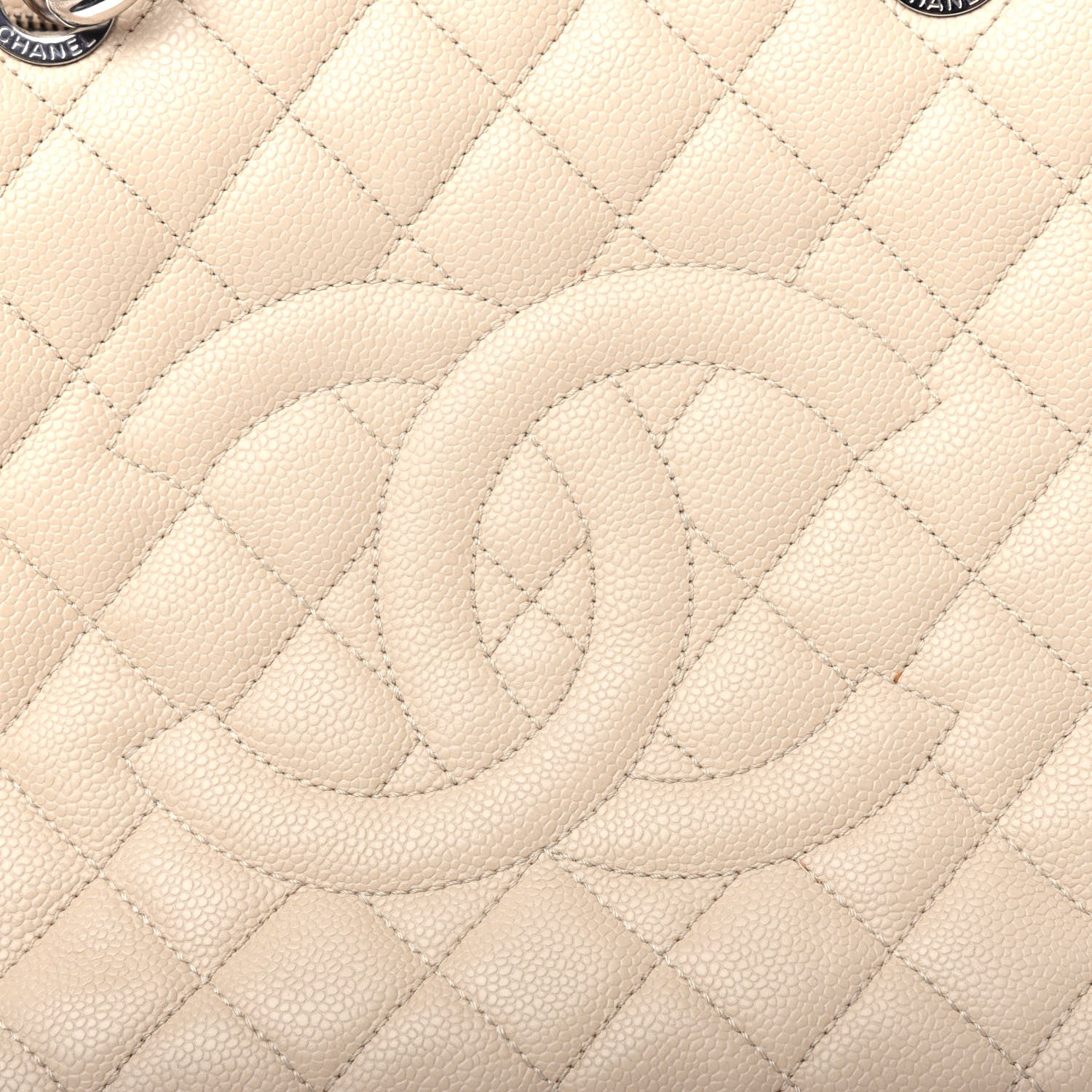 Chanel Caviar Quilted Grand Shopping Tote GST Beige Clair 10 of 11